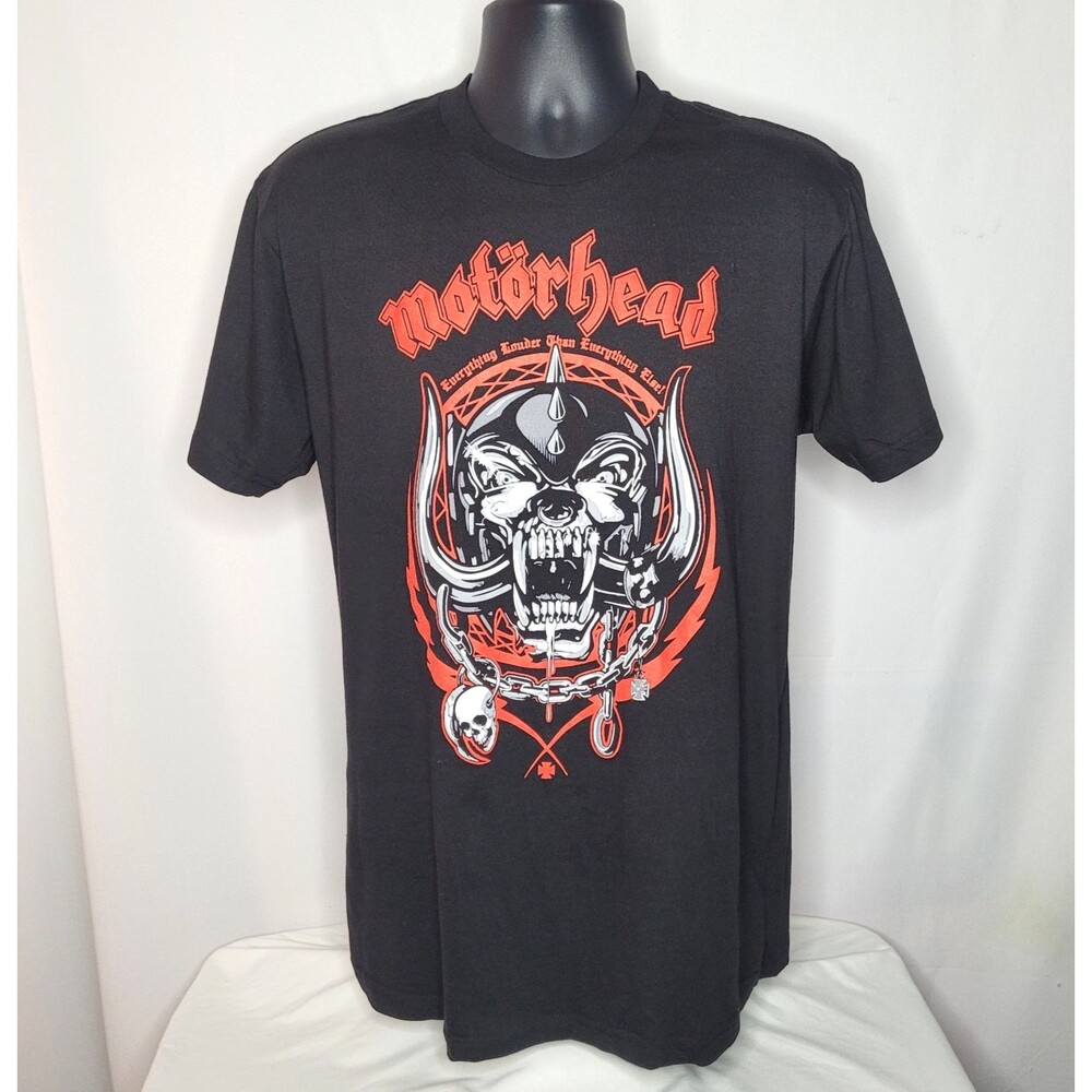 Motorhead Band Tee Shirt Black Mens Large Lightning Wreath Snaggletooth